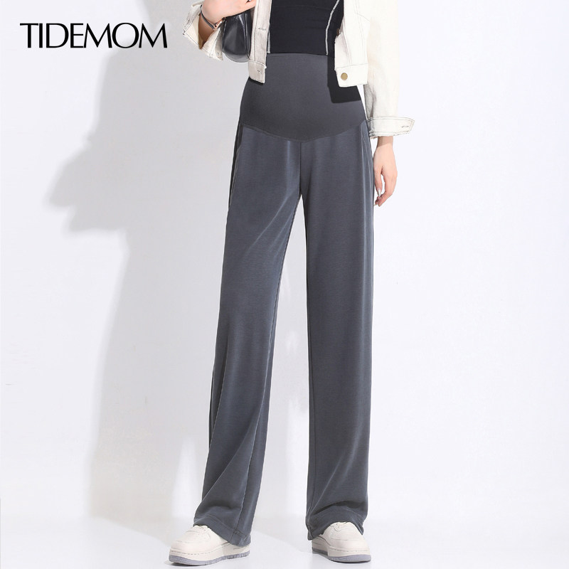 孕伊尚春夏外穿宽松休闲垂感孕妇裤 孕伊尚孕妇阔腿裤