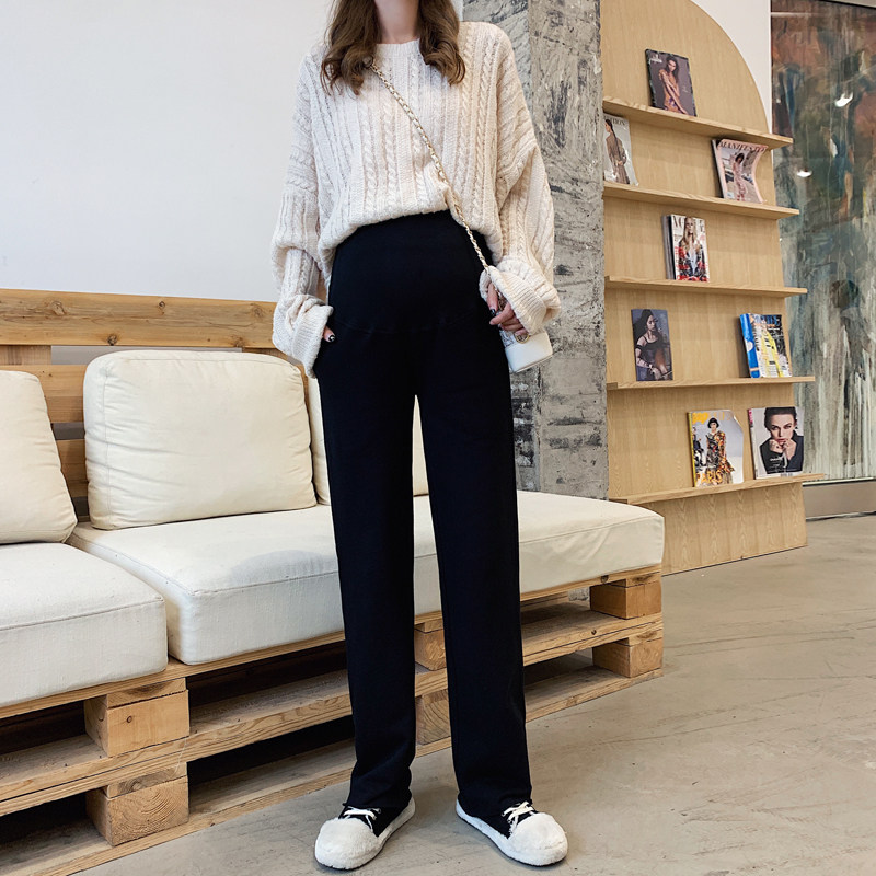 秋季外穿潮妈宽松阔腿裤孕妇裤子 孕伊尚孕妇直筒裤