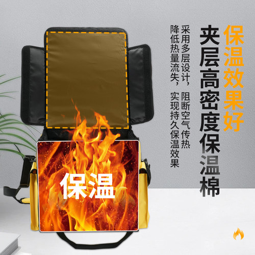 方形保温箱外卖12寸披萨电发热送餐箱国外小汽车比萨加热包送餐包 - 图2