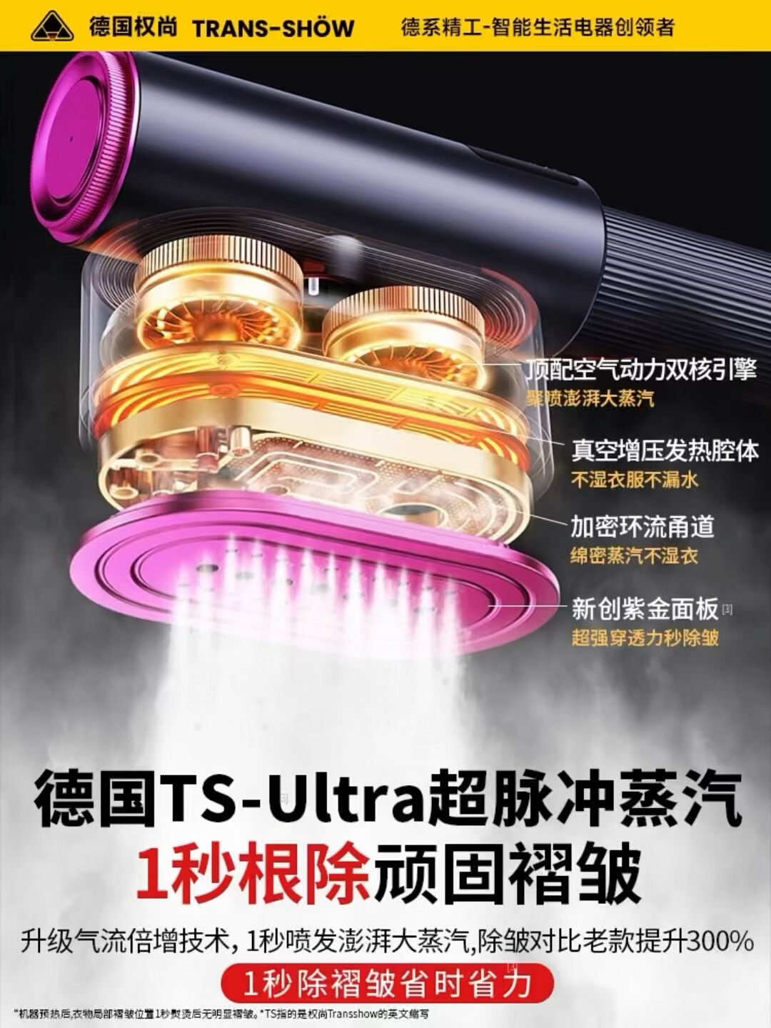 【德国权尚】手持挂烫机家用小型蒸汽熨斗便携式熨烫机宿舍衣服电