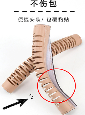 MINICALLY真皮手腕带棕色