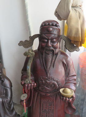 宜兴紫砂雕塑摆件观音菩萨财神爷