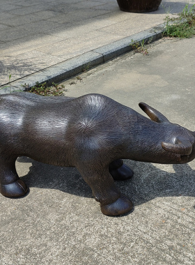 宜兴紫砂水牛摆件雕塑生肖礼品