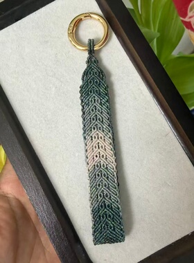 纯手工编绳渐变色蜡线钥匙挂绳扣中国风水墨成品挂件手机挂绳男女