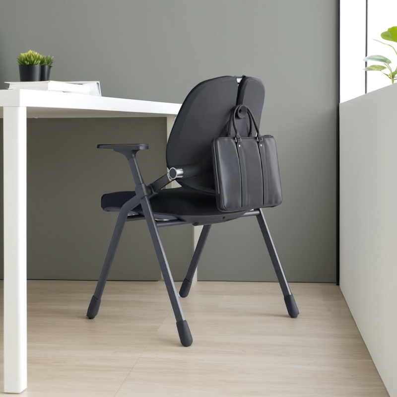 人体工学椅家用舒适久坐护腰学生学习椅折叠椅中学折叠培训椅子 - 图1