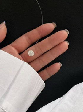 真925银高货人鱼眼泪隐形透明项链百搭时尚叠戴锁骨链经典款爆款