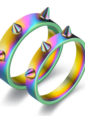 欧美风防身暗器扳指霸气情侣戒指3钉尖紧急防卫指环随身防狼武器