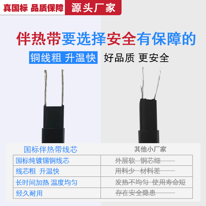 解冻电热带自来水管道防冻加热带太阳能电热带自控温阻燃化冻220v - 图3