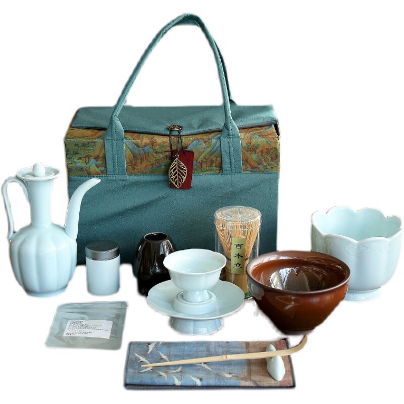 宋代点茶器具套装茶筅点茶粉兔毫建盏宋式茶百戏全套茶具抹茶工具