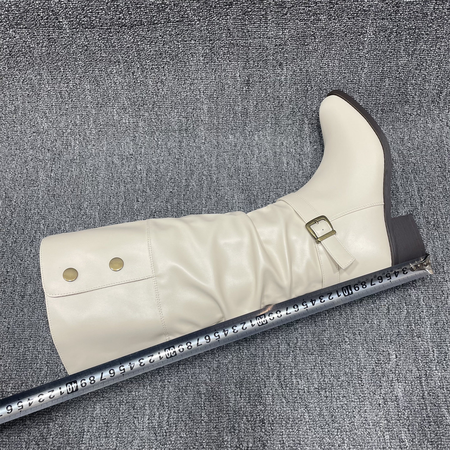 断码处理冬季新款粗跟时尚褶皱长筒靴女加绒百搭高筒显瘦骑士靴女,淘宝优惠券,粉丝福利购,淘宝优惠卷