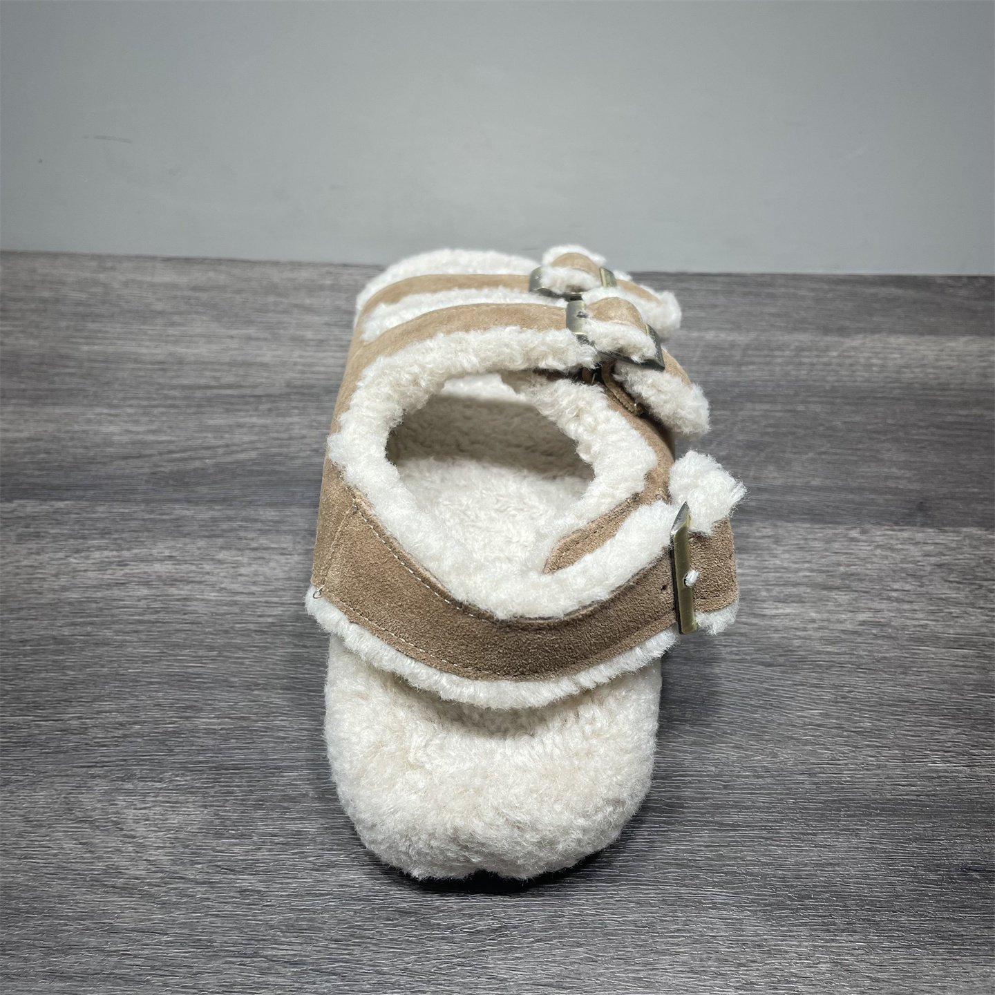 断码处理秋冬新款保暖双扣带厚底休闲真皮毛毛凉鞋女后绊带勃肯鞋,淘宝优惠券,粉丝福利购,淘宝优惠卷