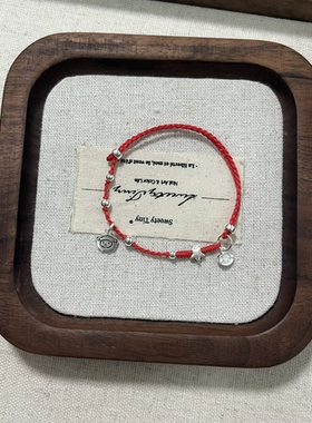 S925纯银小羊小狗手编绳纯银闺蜜手链