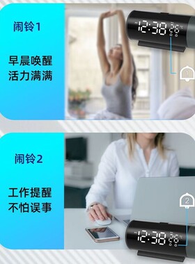 USB时钟时间温度投影钟