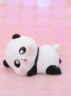 创意卡通可爱熊猫烘焙儿童生日蛋糕装饰甜品系列摆件汽车车载摆件