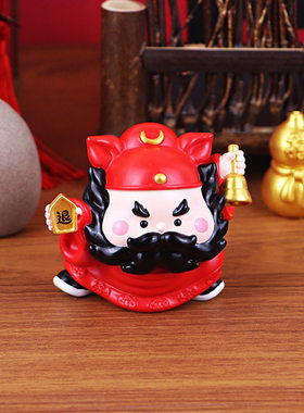 钟馗摆件办公室桌面装饰汽车车内饰车载摆件