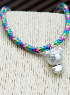 925银3D磨砂天使福星宝宝吊坠