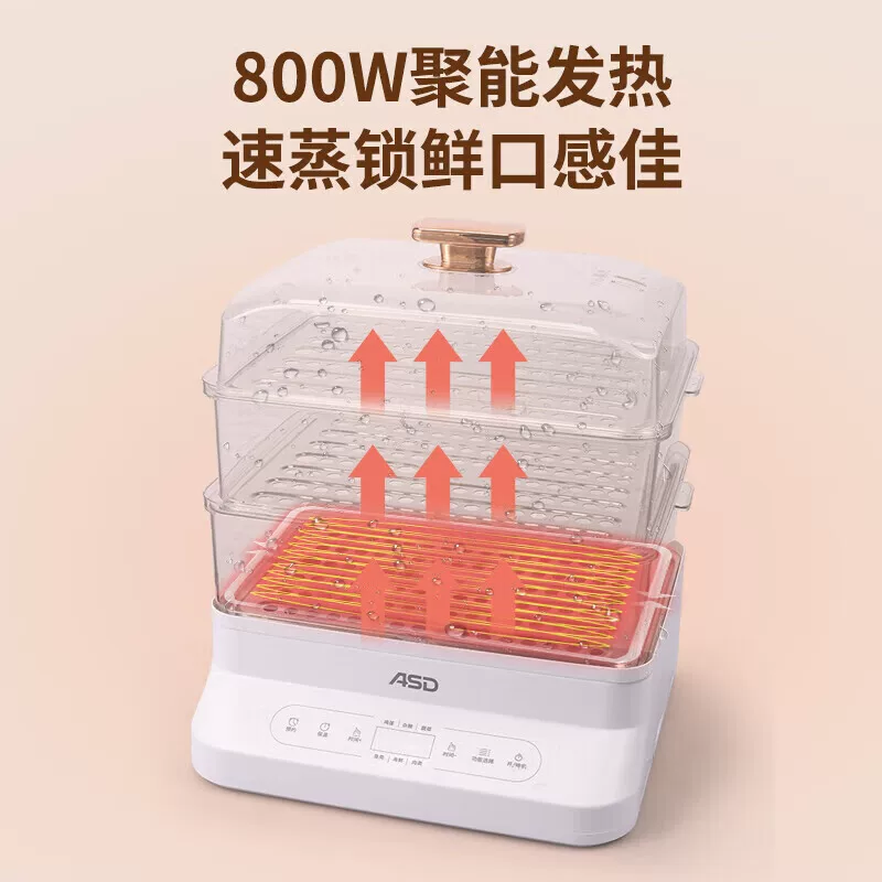 Aisda electric steamer household insulation 15L stainless steel spiral heating plate quickly conducts heat AZ-F36E903