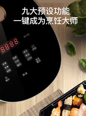 巴赫3L家用多功能电饭煲电饭锅不粘厚釜内胆大火力柴火饭HK-GT333