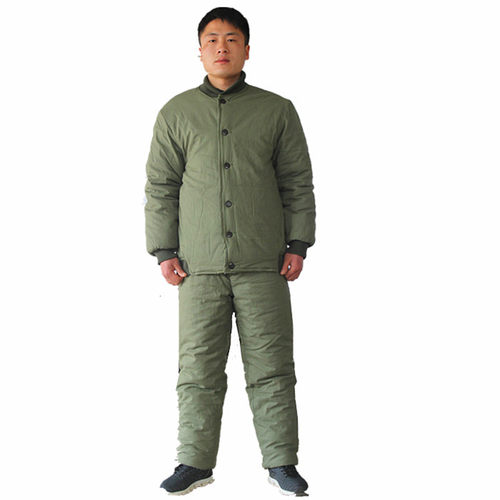 军大衣棉大衣加厚纯棉花棉袄棉裤，纯棉面料防寒保温冷库工作服 - 图0