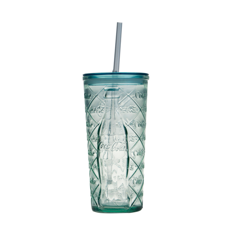 西班牙VSM进口环保玻璃可口可乐联名款可乐玻璃吸管杯水杯随身杯-图0
