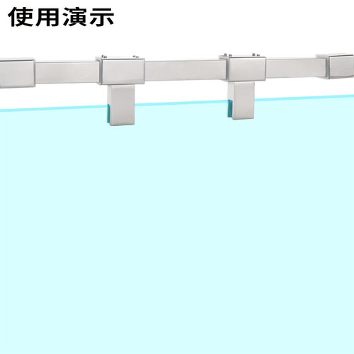 淋浴房拉杆配件304不锈钢浴室夹玻璃门链接夹T型吊夹法兰座方管 - 图0