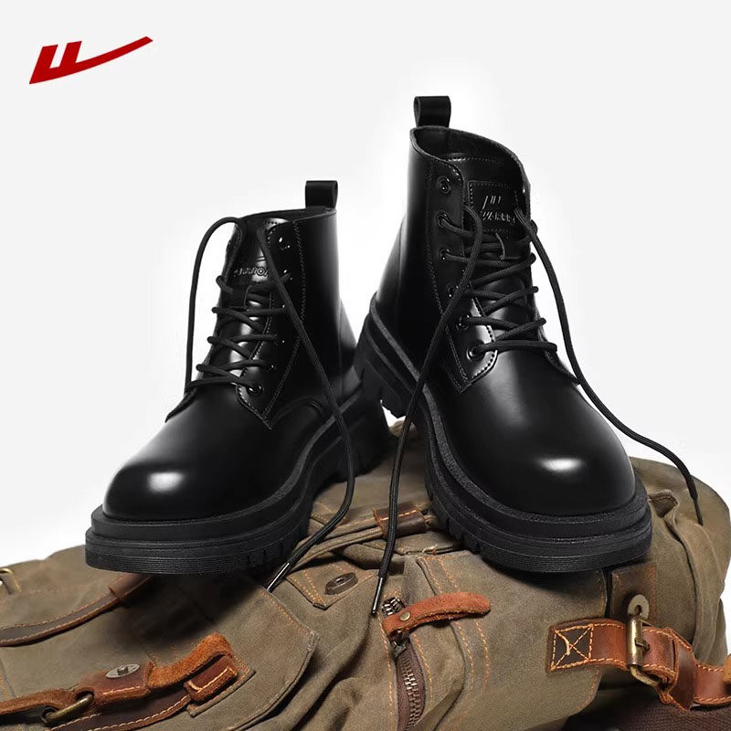 回力马丁靴男款2025新款冬季黑色英伦风增高厚底中高帮靴子男鞋,淘宝优惠券,粉丝福利购,淘宝优惠卷