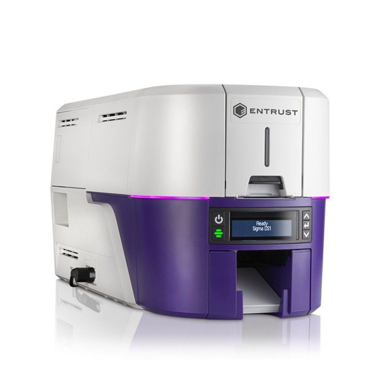 Entrust DS1证卡打印机PVC卡片人像IC卡考勤门禁工作证会员卡打印 - 图0