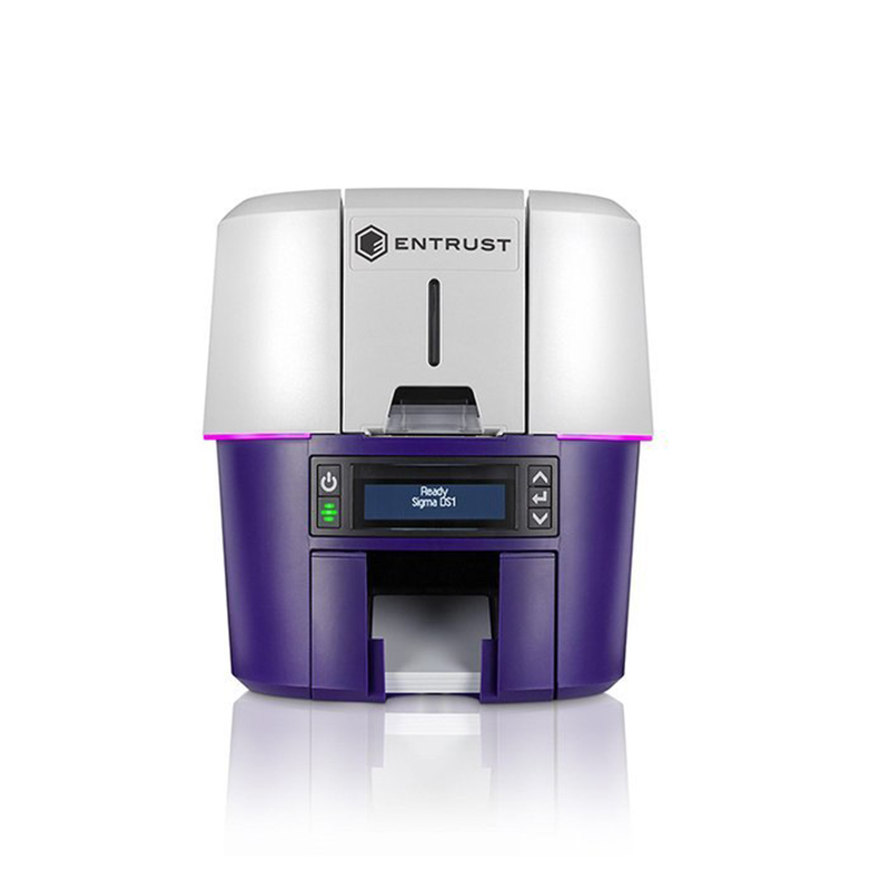 Entrust DS1证卡打印机PVC卡片人像IC卡考勤门禁工作证会员卡打印 - 图1