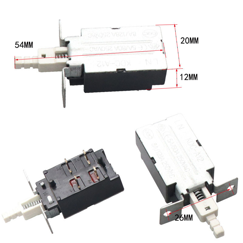 KDC-A04-2/-A12 宽架电视机按键开关 组装机/机顶盒电源按键开关 - 图2