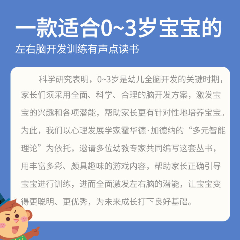 左右脑开发训练手指点读发声书 会说话的早教有声书 儿童0-2-3到6岁黄金期全脑智力大开发逻辑思维训练游戏书籍幼儿启蒙早教益智书