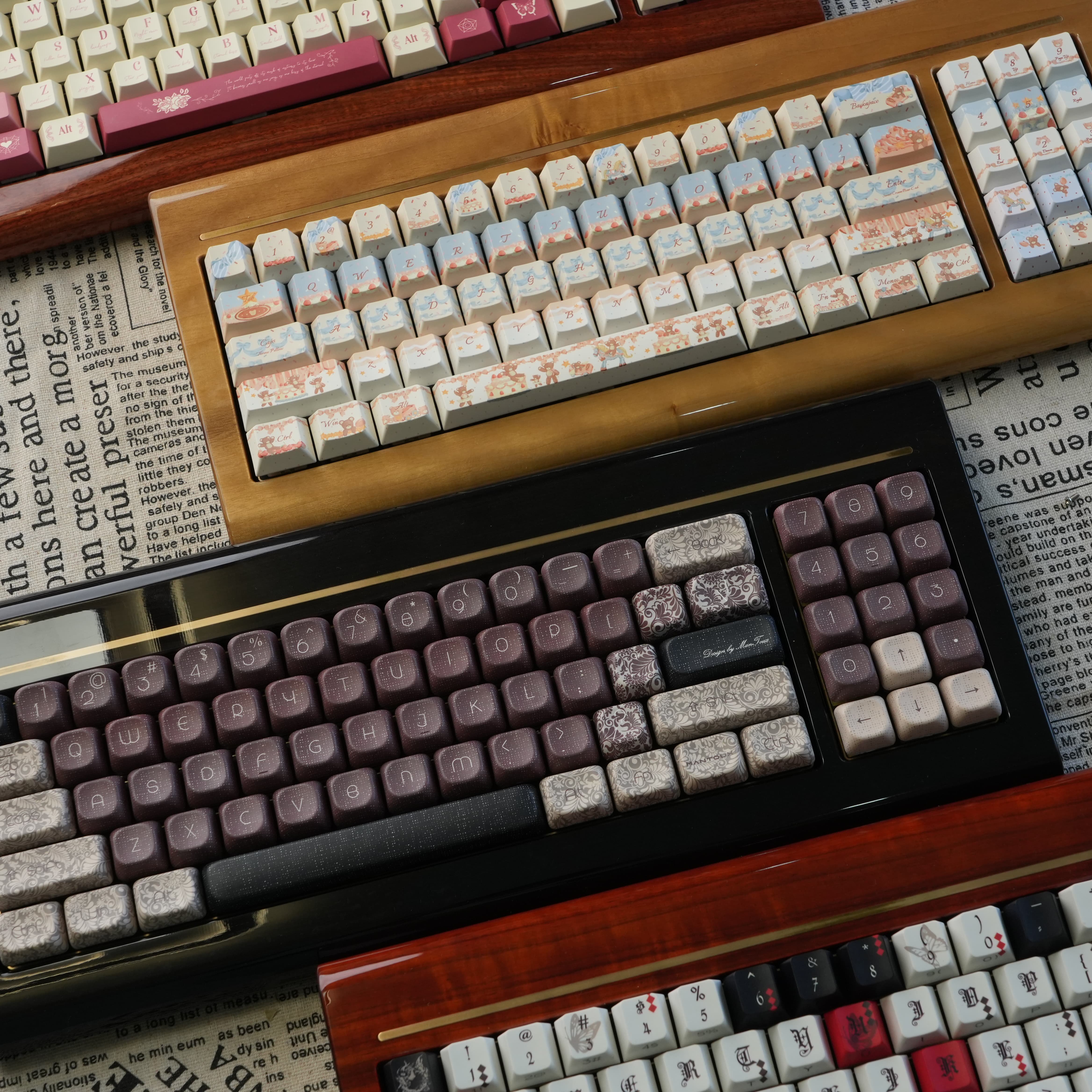 TBM70配列实木机械键盘北美黑胡桃木紫光檀钢琴烤漆原创个性复古,淘宝优惠券,粉丝福利购,淘宝优惠卷