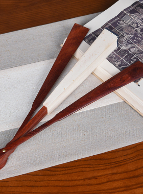 非洲小叶紫檀折扇宣纸男女扇子