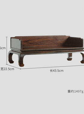 大红酸枝微型罗汉床底座装饰摆件