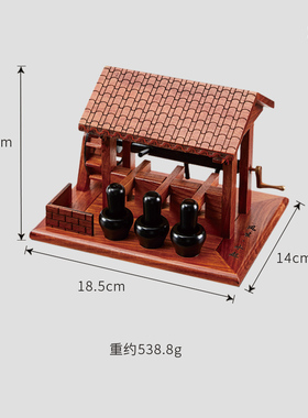 风生水起紫光檀收藏创意礼品
