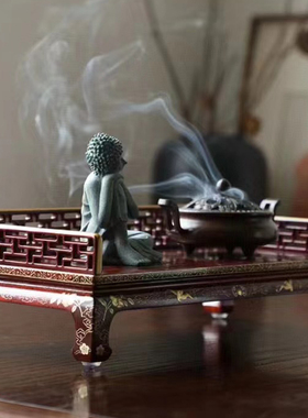 天纵印度小叶紫檀底座摆放