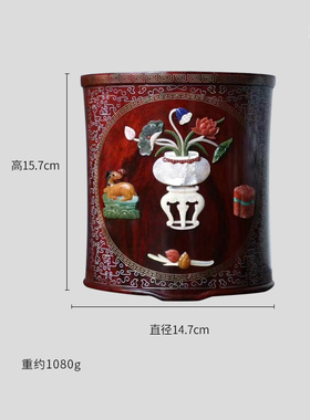 天纵印度小叶紫檀笔筒