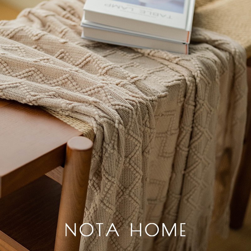 中古风沙发毯新房软装空调毯办公室午休毯拍照背景酒店床尾巾搭毯