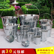 Iron Barrel Iron Sheet Barrel Galvanized Iron Leather Flower Basin Flower Barrel Small Iron Barrel Tabletop Trash Can Chemicals Barrel Popcorn Iron Barrel