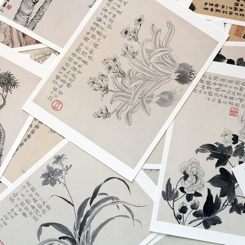 出类艺术画片集 金农II 历代名家经典中国画册页礼盒装文艺唯美世界名画装饰画版画创意送礼鉴赏收藏小清新明信片 - 图2