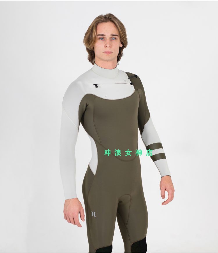 现货Hurley3/2mm冲浪防寒服湿衣潜水服深潜浮潜防晒全身男wetsuit-图2