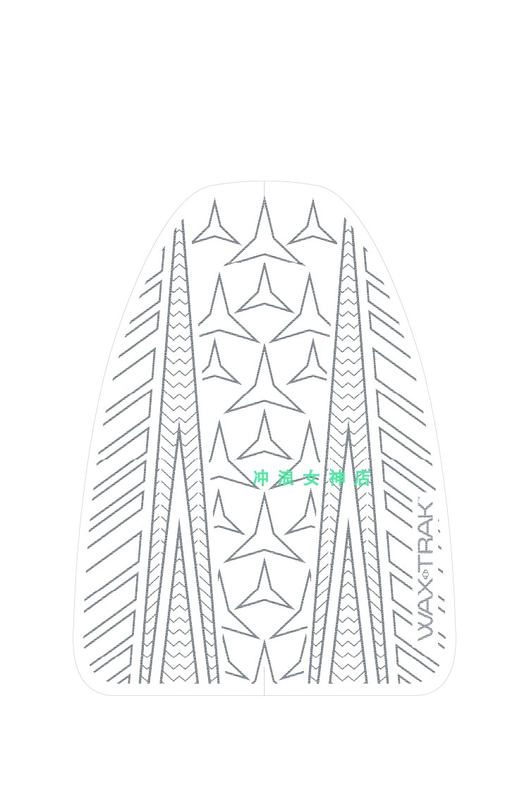 WAXTRAK美国品牌冲浪板防滑垫蜡贴脚垫透明色尾波板止滑垫滑水板-图0