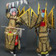 Ping Liyuan Satin Full Gold Wusheng Opera Costume Male Big Back