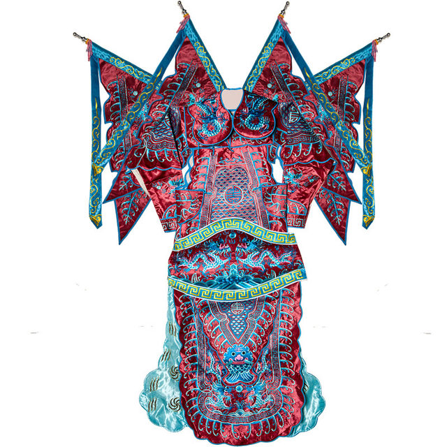 Pingliyuan Satin Embroidered Peking Opera Costume Men's Backrest