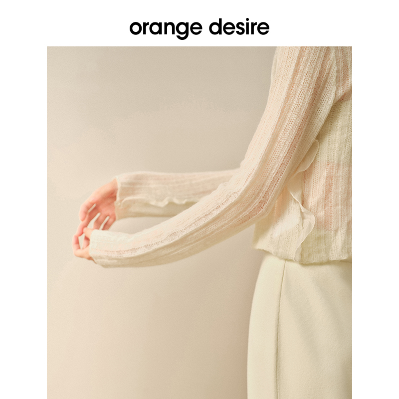 【限时直降】【巧巧系列】orange desire浪漫花边针织衫女新款-图0