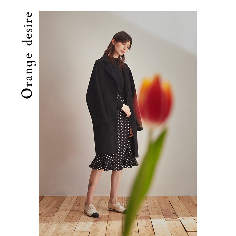orange desire外套女中长款2019 orangedesire毛呢外套