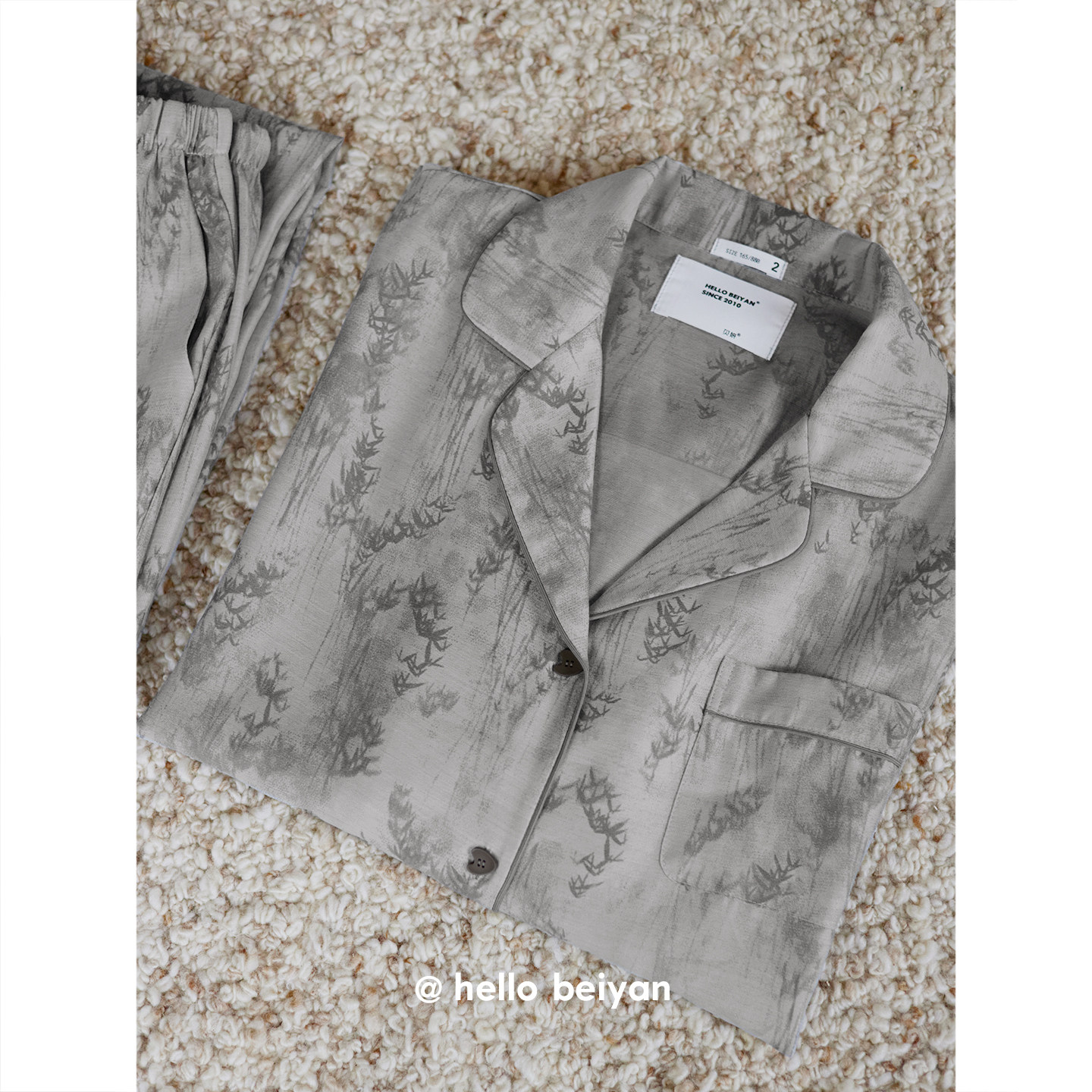 hello beiyan_花园梦境 新中式国风睡衣女春秋季莫代尔棉长袖套装,淘宝优惠券,粉丝福利购,淘宝优惠卷