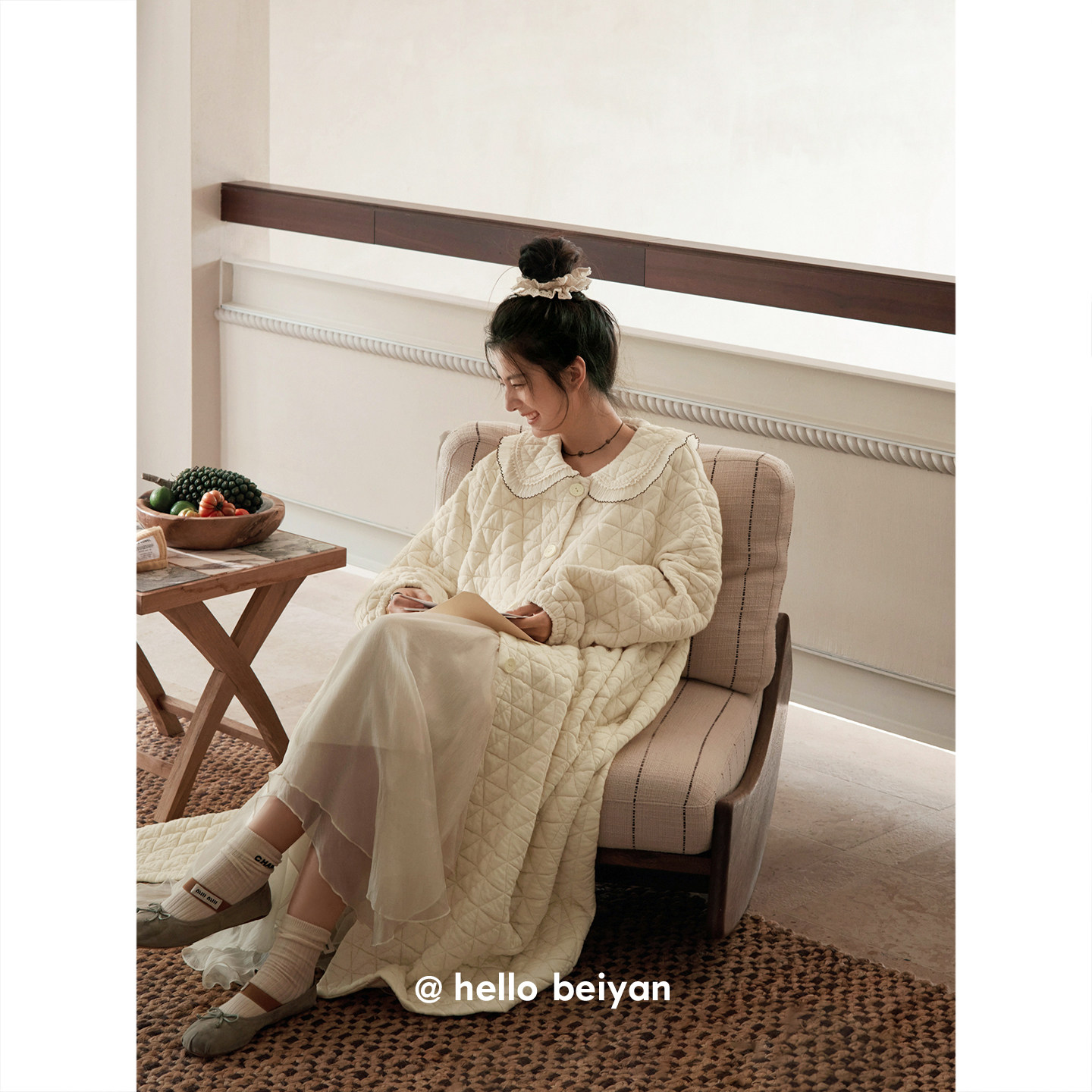 贝妍新款睡衣女士秋冬季加厚保暖长袖夹层睡袍甜美少女中长款外套,淘宝优惠券,粉丝福利购,淘宝优惠卷