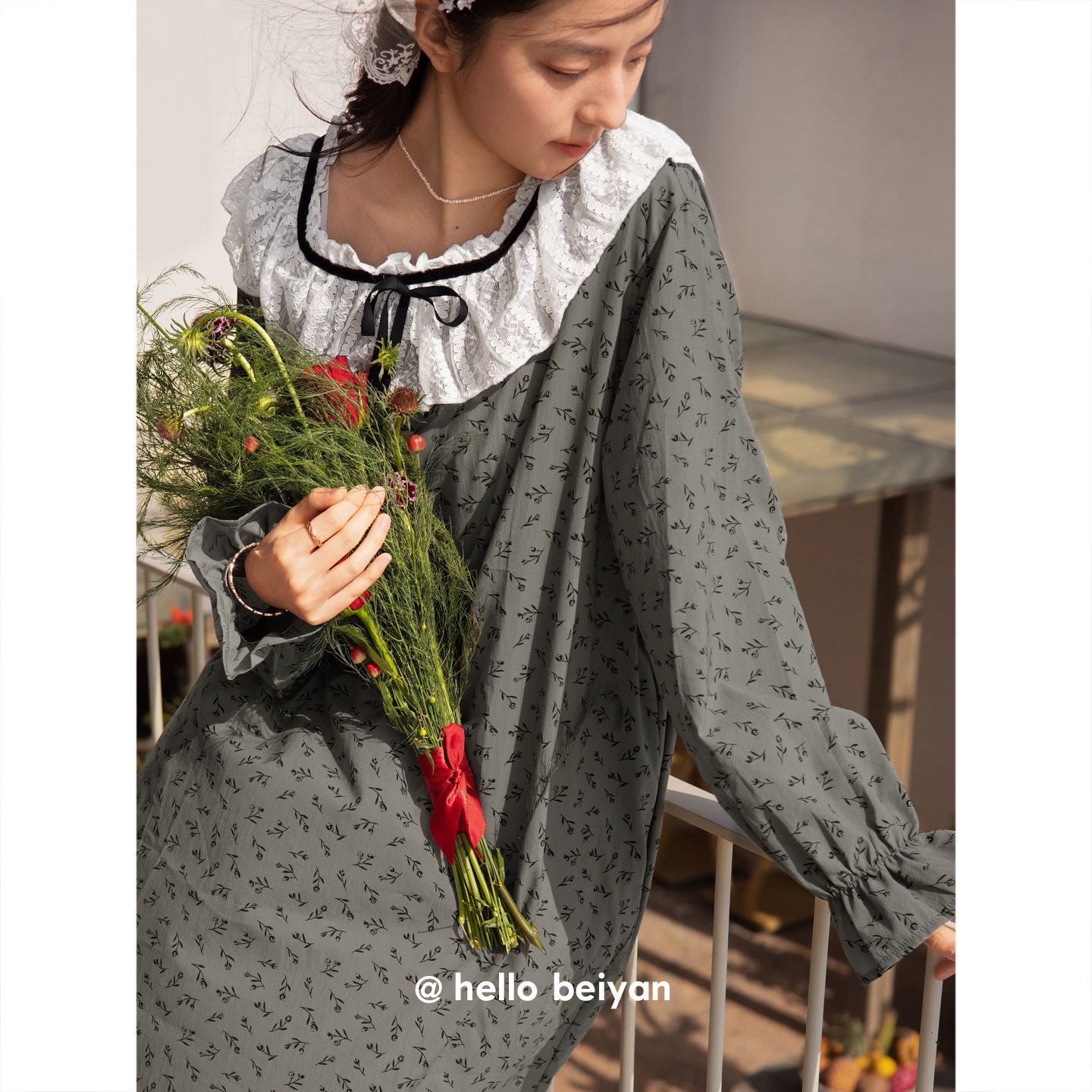 贝妍新款睡衣女春秋季莫代尔棉长袖睡裙慵懒宽松少女小碎花连衣裙,淘宝优惠券,粉丝福利购,淘宝优惠卷