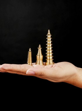 黄铜工艺品摆件复古办公室文昌塔