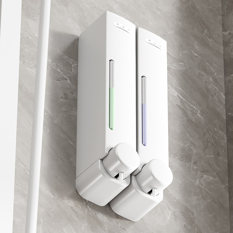 免钉壁挂式酒店浴室厨房给皂器挂壁洗手液沐浴露洗发露按压皂液器,淘宝优惠券,粉丝福利购,淘宝优惠卷